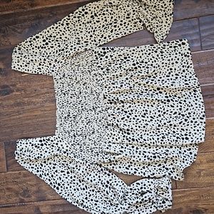 Shein Maternity Leopard Top with Chest Shirring